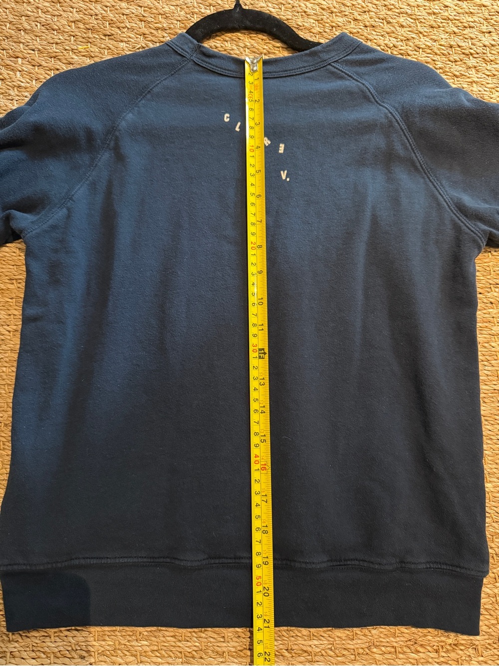 Clare V. Masculin Feminin Navy Sweatshirt Short Sleeve XS - Picture 10 of 11